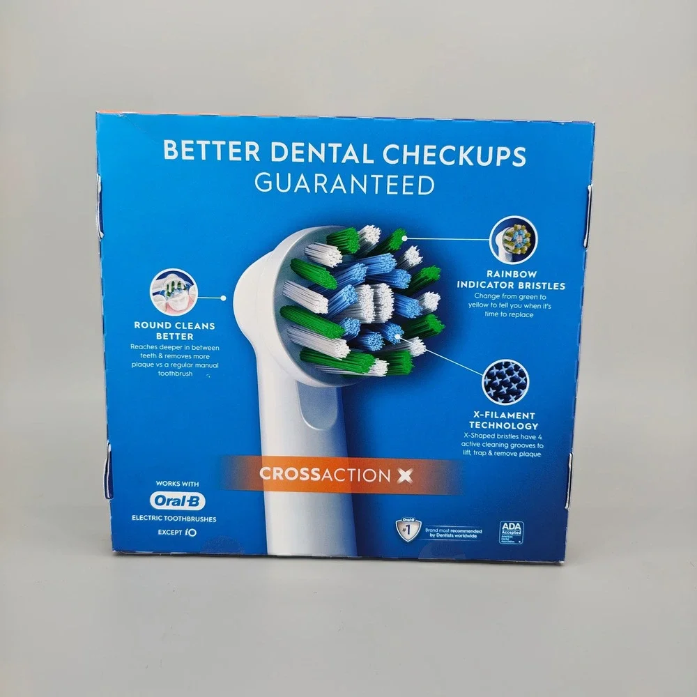 Oral-B CrossAction X Replacement Electric Toothbrush Heads 10 Count White